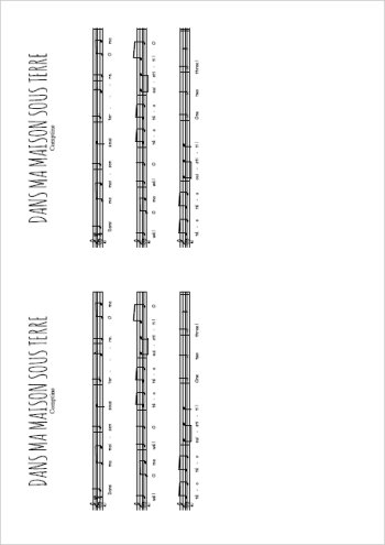 Dans ma maison sous terre Partition gratuite
